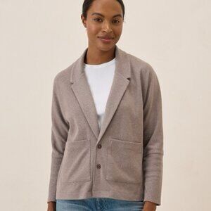 Pact Airplane Relaxed Blazer in Deep Heather Taupe Size Small